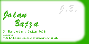 jolan bajza business card